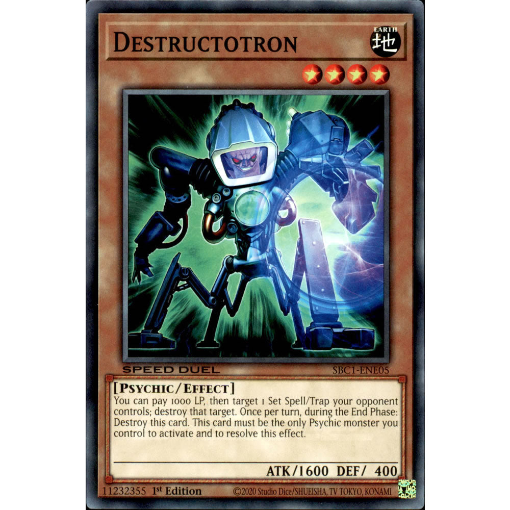 Destructotron SBC1-ENE05 Yu-Gi-Oh! Card from the Speed Duel: Streets of Battle City Set