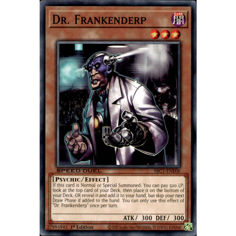 Dr. Frankenderp SBC1-ENE06 Yu-Gi-Oh! Card from the Speed Duel: Streets of Battle City Set