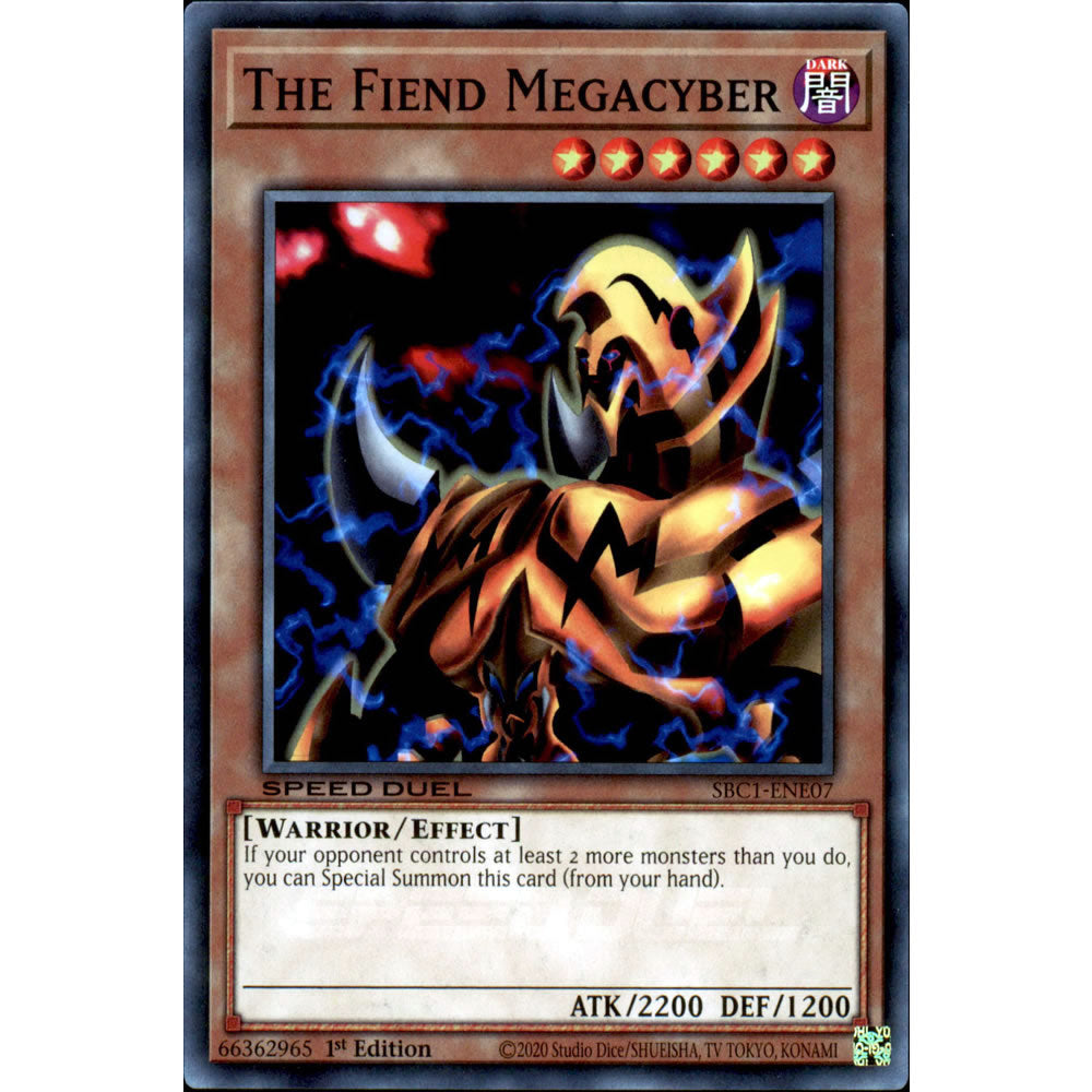 The Fiend Megacyber SBC1-ENE07 Yu-Gi-Oh! Card from the Speed Duel: Streets of Battle City Set