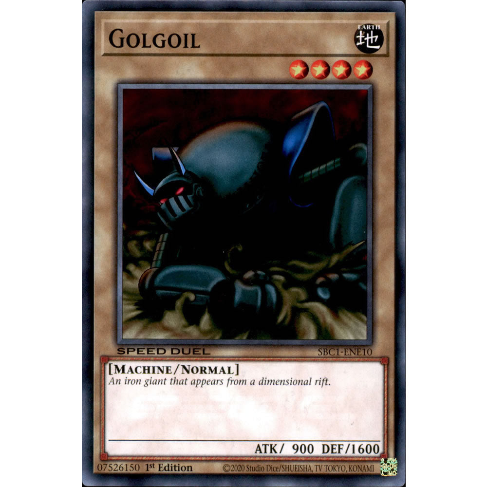 Golgoil SBC1-ENE10 Yu-Gi-Oh! Card from the Speed Duel: Streets of Battle City Set