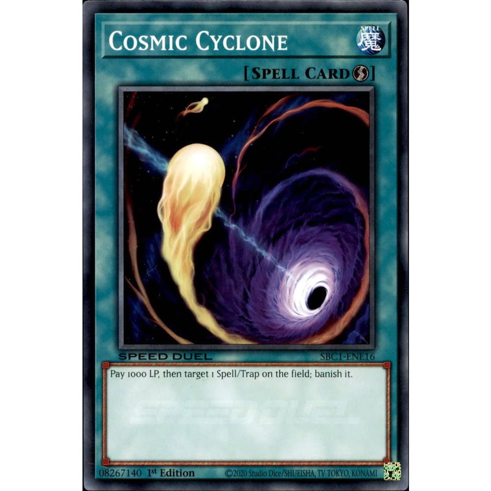 Cosmic Cyclone SBC1-ENE16 Yu-Gi-Oh! Card from the Speed Duel: Streets of Battle City Set