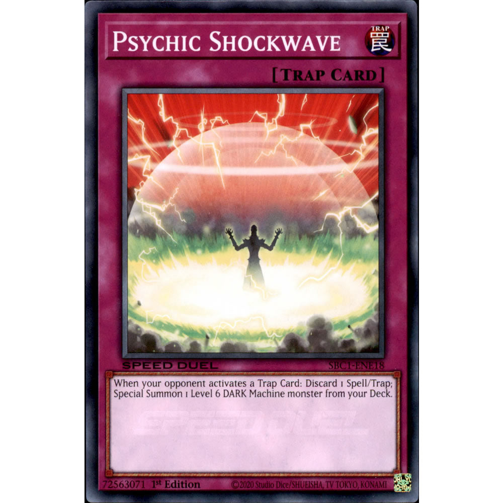 Psychic Shockwave SBC1-ENE18 Yu-Gi-Oh! Card from the Speed Duel: Streets of Battle City Set