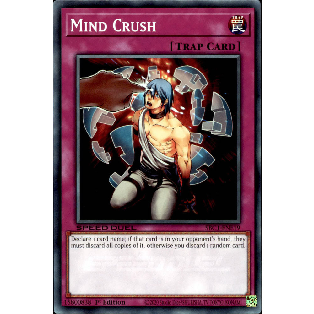 Mind Crush SBC1-ENE19 Yu-Gi-Oh! Card from the Speed Duel: Streets of Battle City Set