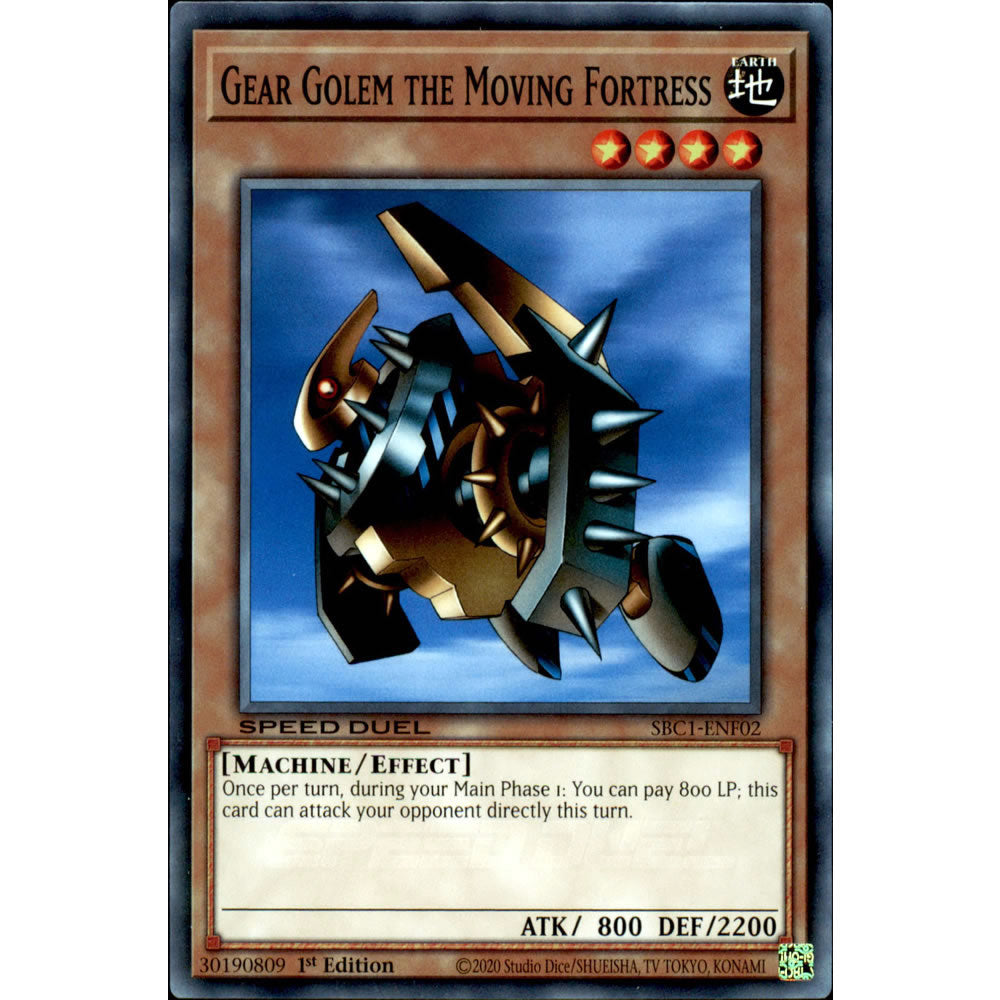 Gear Golem the Moving Fortress SBC1-ENF02 Yu-Gi-Oh! Card from the Speed Duel: Streets of Battle City Set