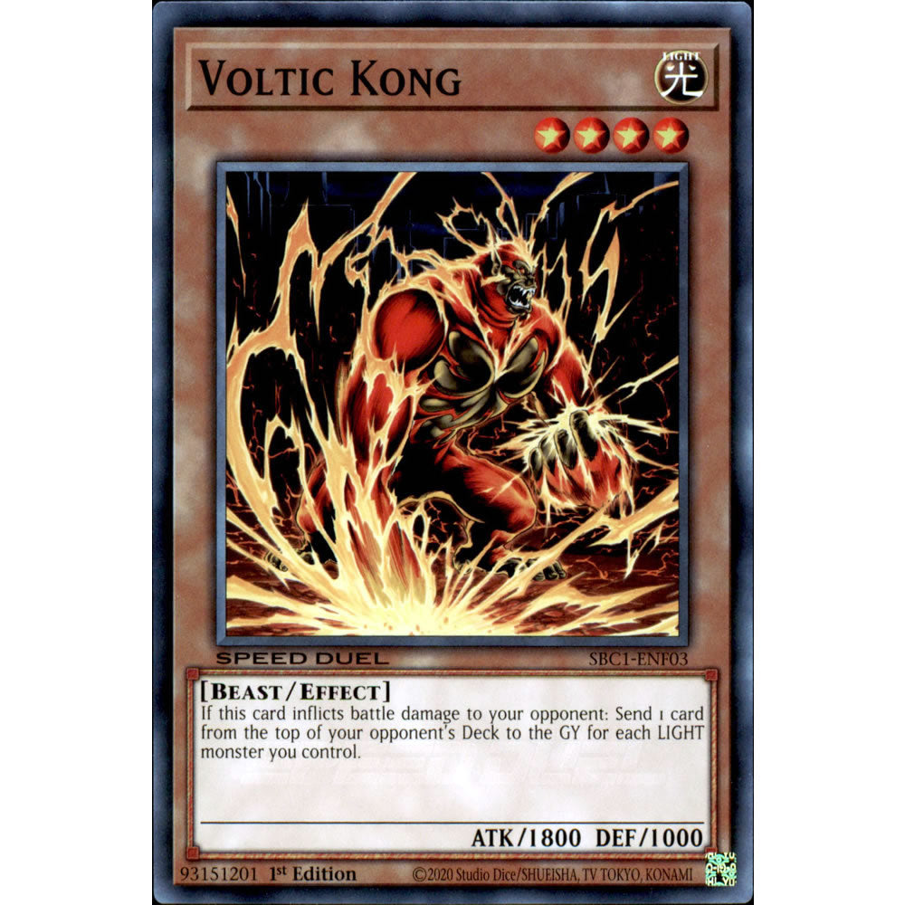 Voltic Kong SBC1-ENF03 Yu-Gi-Oh! Card from the Speed Duel: Streets of Battle City Set