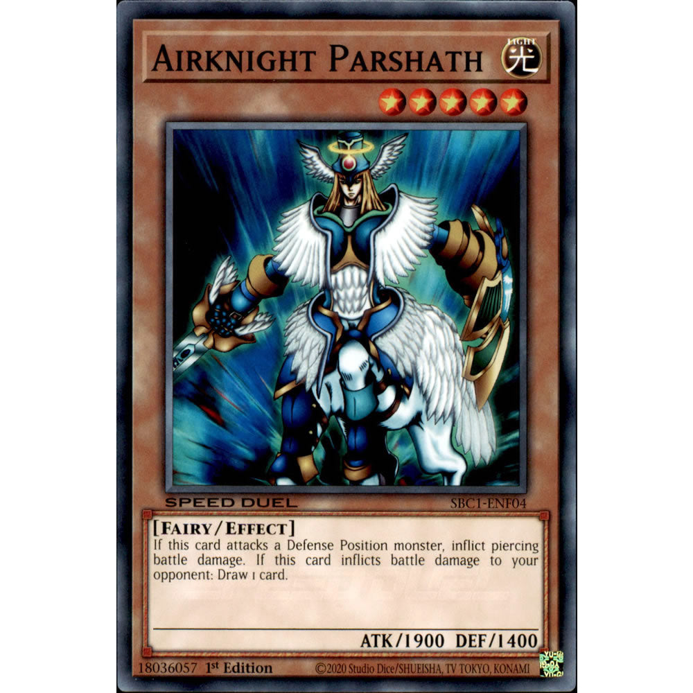 Airknight Parshath SBC1-ENF04 Yu-Gi-Oh! Card from the Speed Duel: Streets of Battle City Set