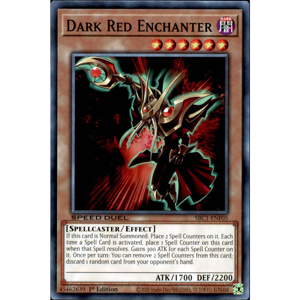 Dark Red Enchanter SBC1-ENF05 Yu-Gi-Oh! Card from the Speed Duel: Streets of Battle City Set
