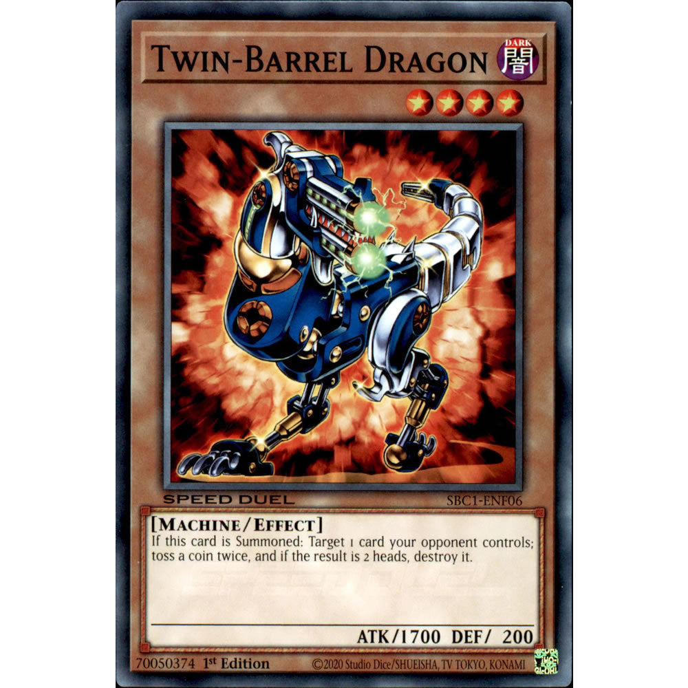 Twin-Barrel Dragon SBC1-ENF06 Yu-Gi-Oh! Card from the Speed Duel: Streets of Battle City Set