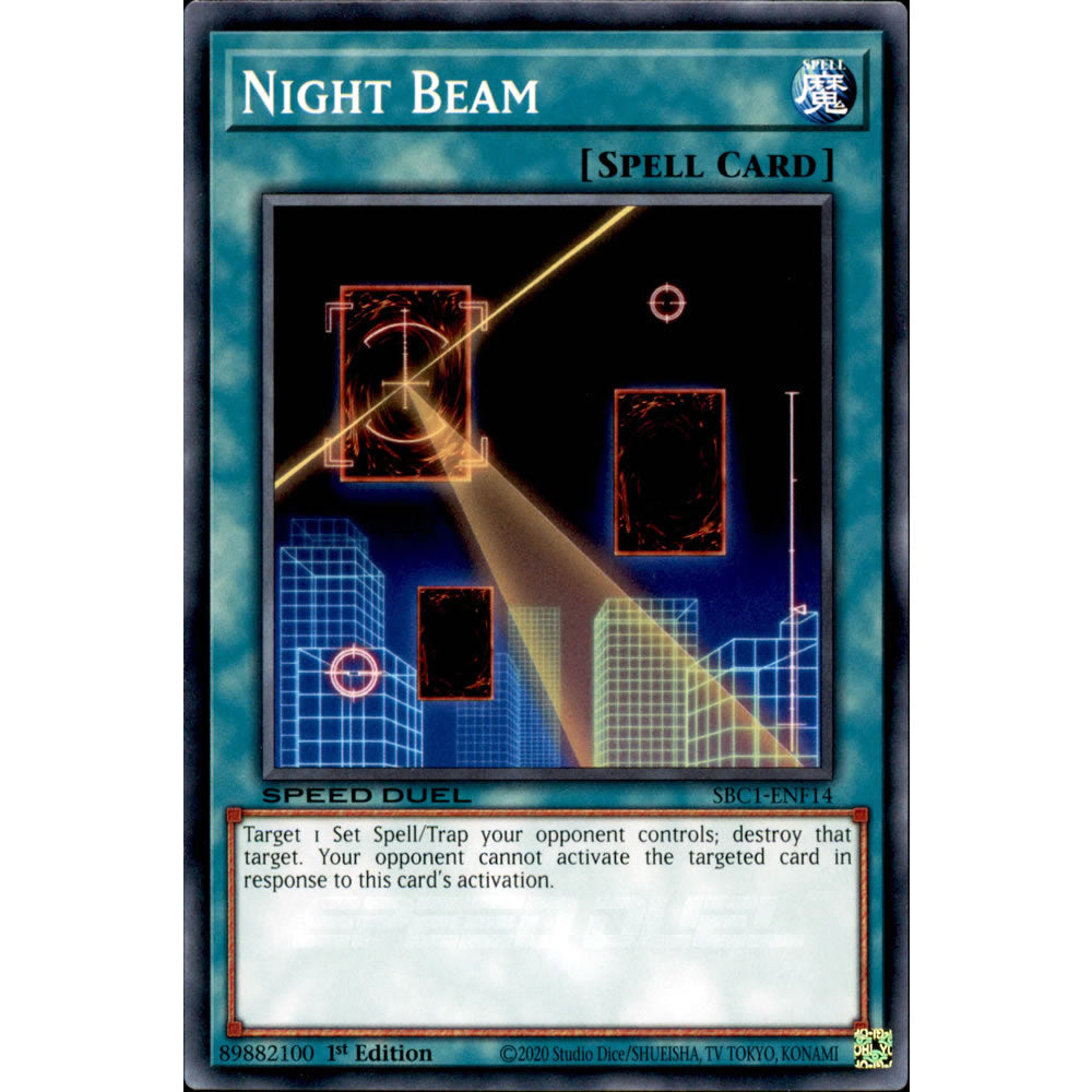 Night Beam SBC1-ENF14 Yu-Gi-Oh! Card from the Speed Duel: Streets of Battle City Set