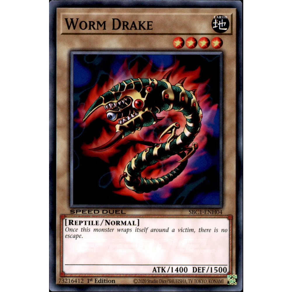 Worm Drake SBC1-ENH04 Yu-Gi-Oh! Card from the Speed Duel: Streets of Battle City Set