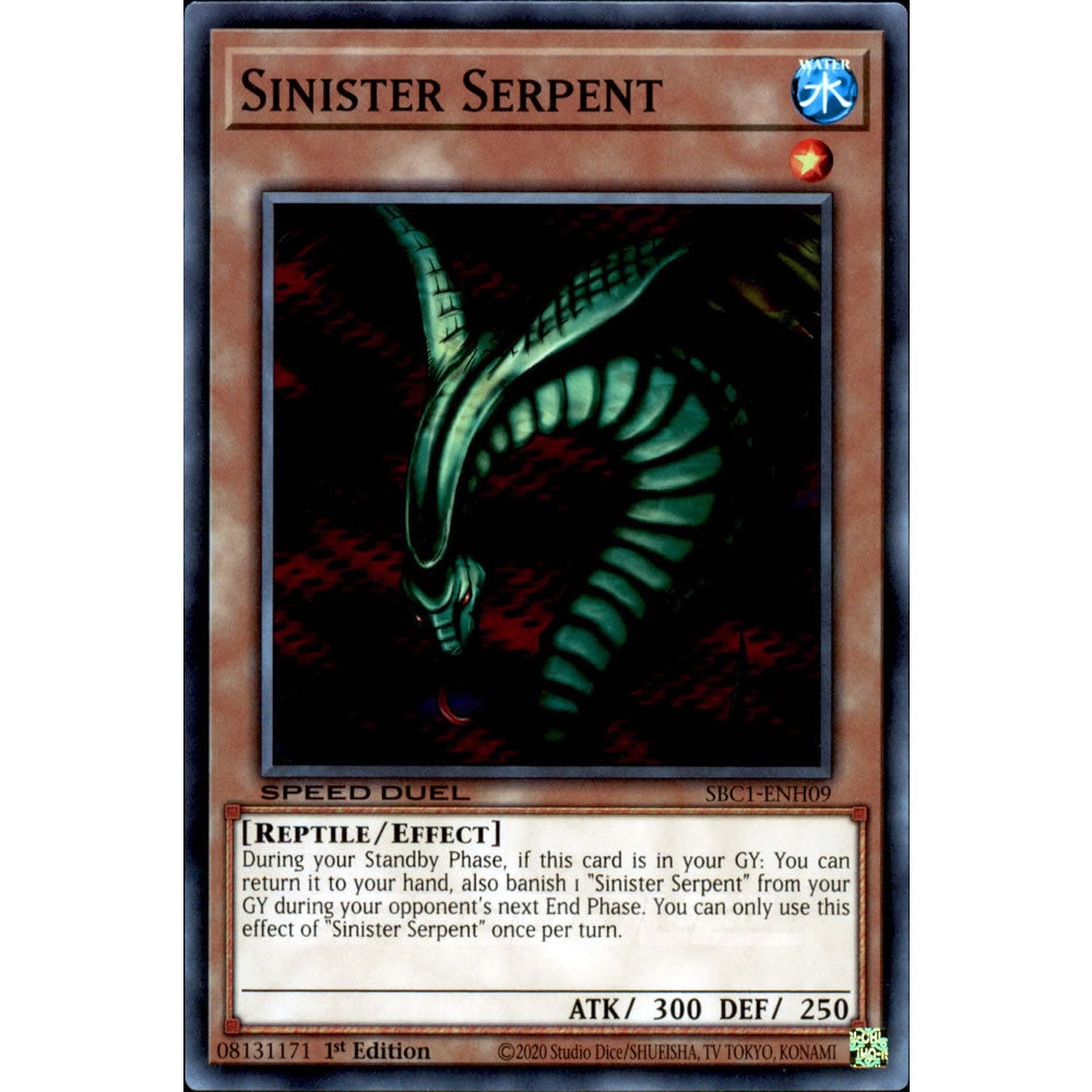 Sinister Serpent SBC1-ENH09 Yu-Gi-Oh! Card from the Speed Duel: Streets of Battle City Set