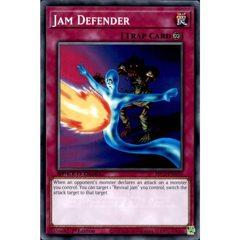 Jam Defender SBC1-ENH16 Yu-Gi-Oh! Card from the Speed Duel: Streets of Battle City Set
