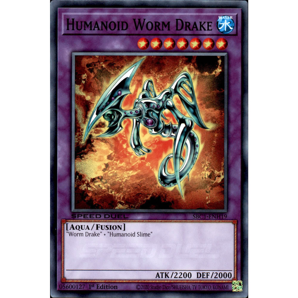 Humanoid Worm Drake SBC1-ENH19 Yu-Gi-Oh! Card from the Speed Duel: Streets of Battle City Set