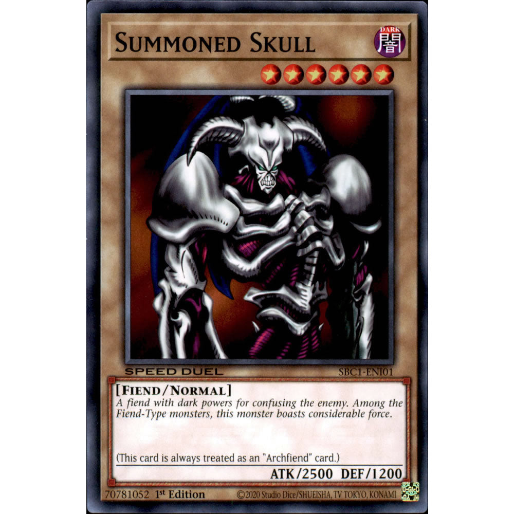 Summoned Skull SBC1-ENI01 Yu-Gi-Oh! Card from the Speed Duel: Streets of Battle City Set