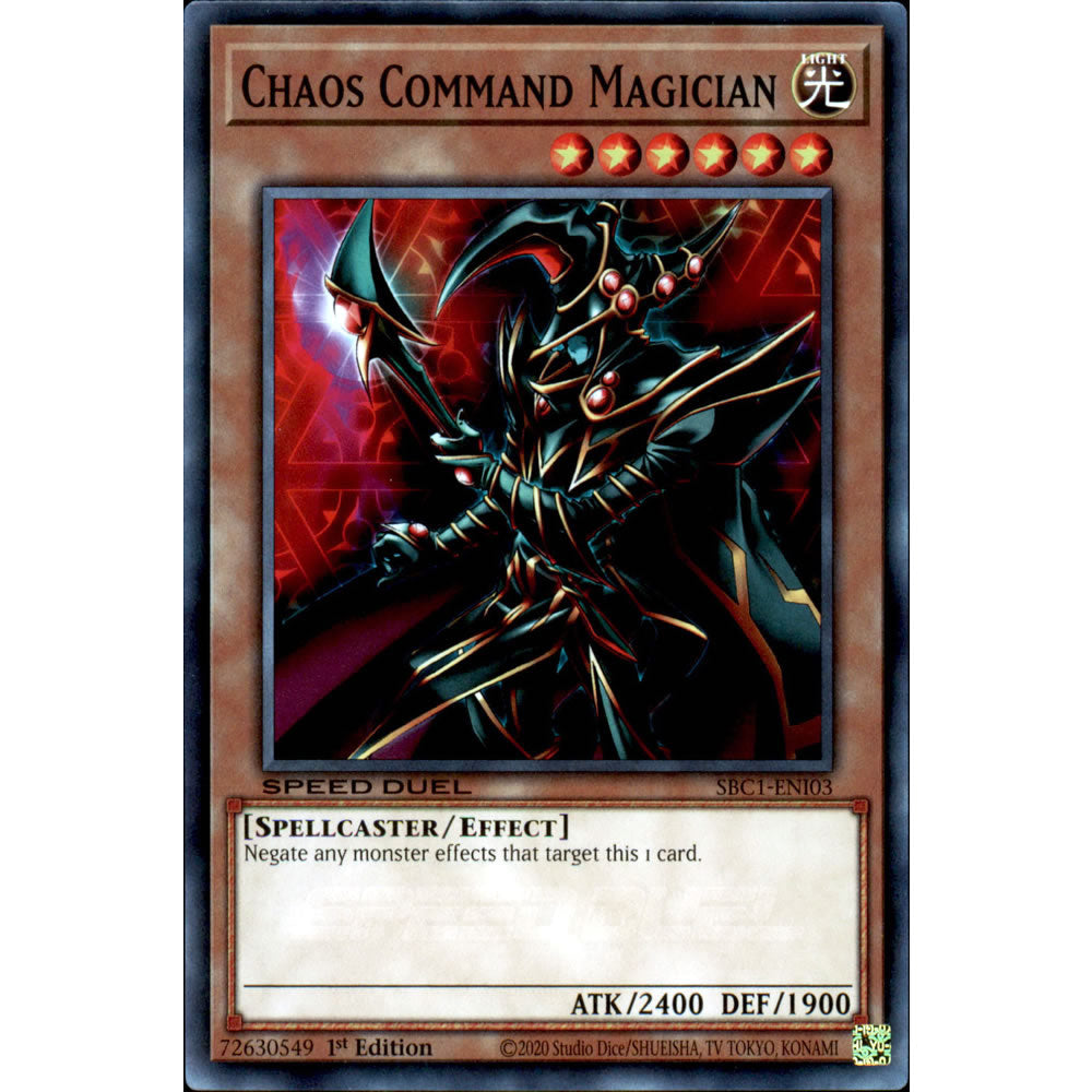 Chaos Command Magician SBC1-ENI03 Yu-Gi-Oh! Card from the Speed Duel: Streets of Battle City Set