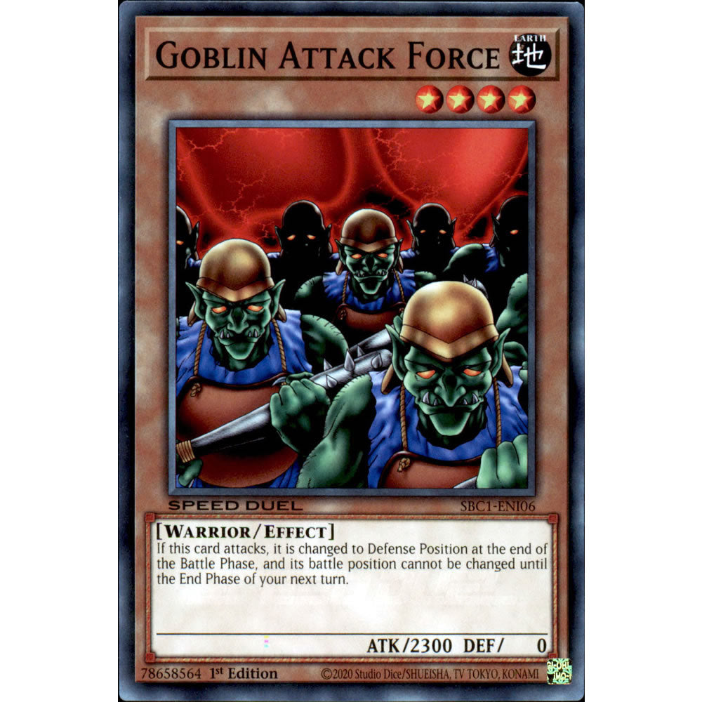 Goblin Attack Force SBC1-ENI06 Yu-Gi-Oh! Card from the Speed Duel: Streets of Battle City Set