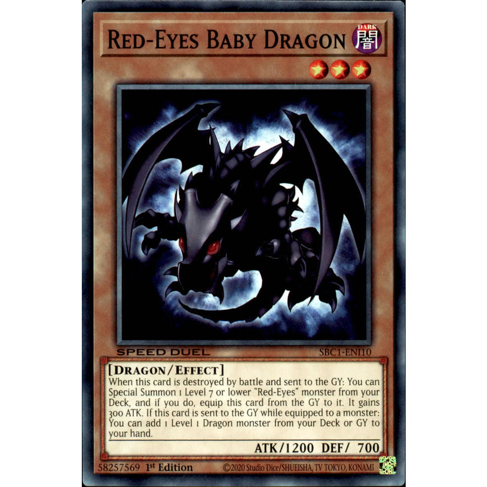 Red-Eyes Baby Dragon SBC1-ENI10 Yu-Gi-Oh! Card from the Speed Duel: Streets of Battle City Set