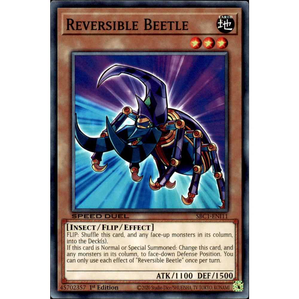 Reversible Beetle SBC1-ENI11 Yu-Gi-Oh! Card from the Speed Duel: Streets of Battle City Set