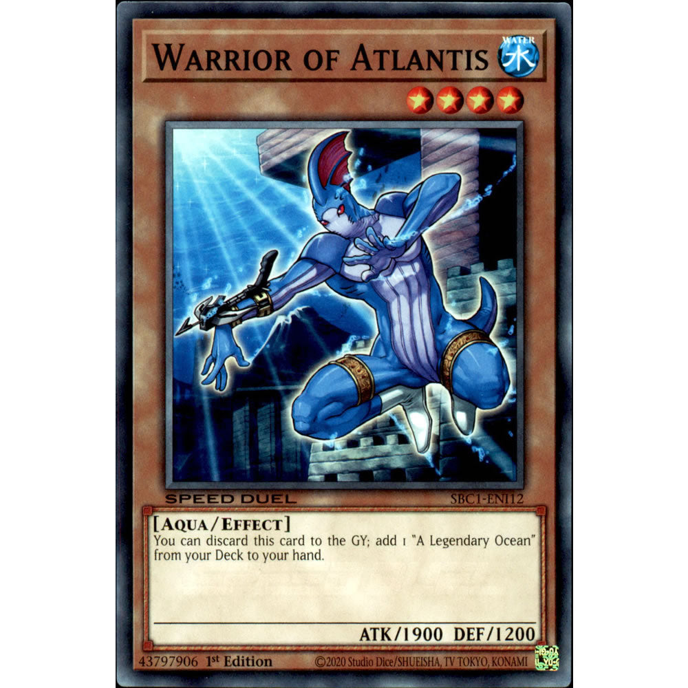 Warrior of Atlantis SBC1-ENI12 Yu-Gi-Oh! Card from the Speed Duel: Streets of Battle City Set