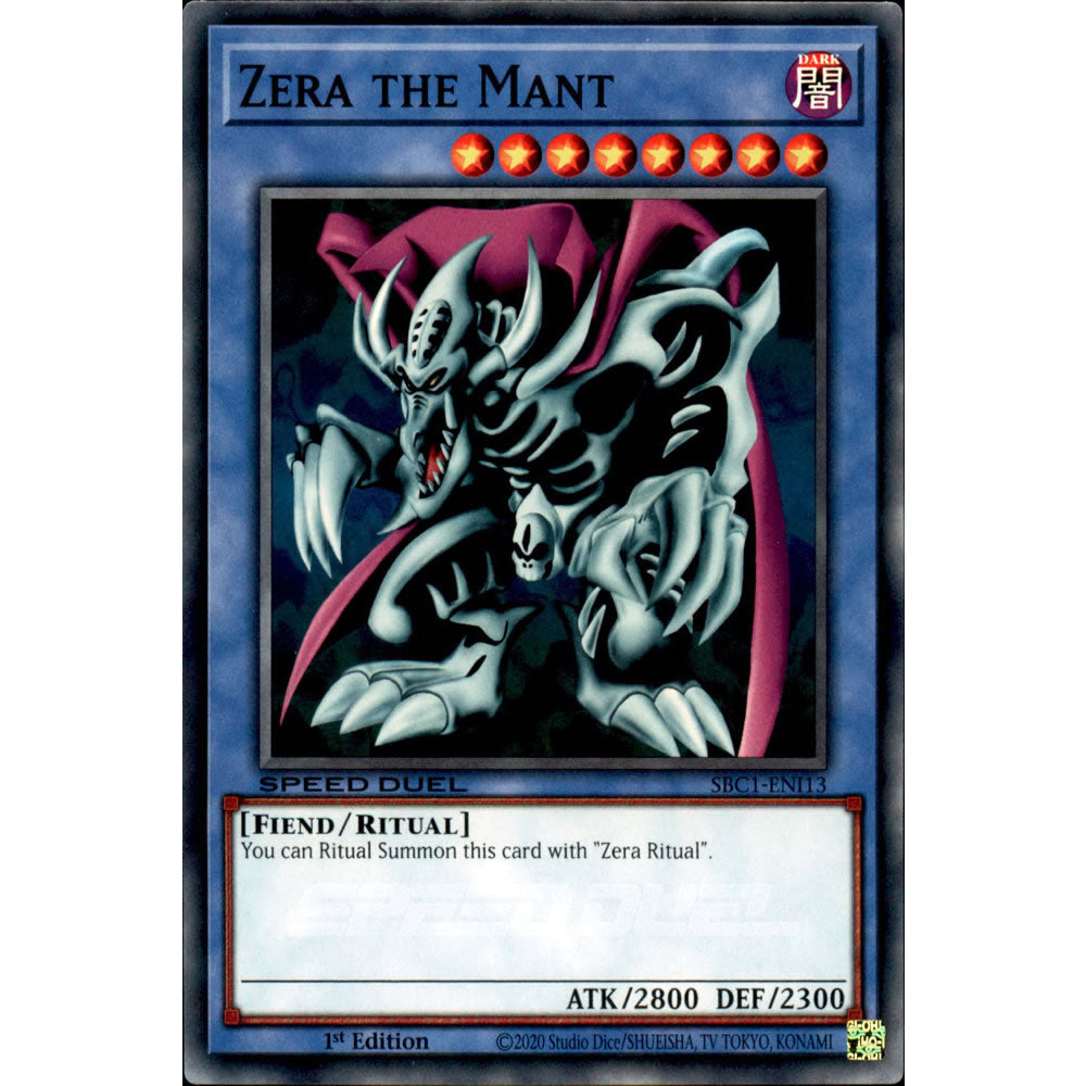 Zera the Mant SBC1-ENI13 Yu-Gi-Oh! Card from the Speed Duel: Streets of Battle City Set