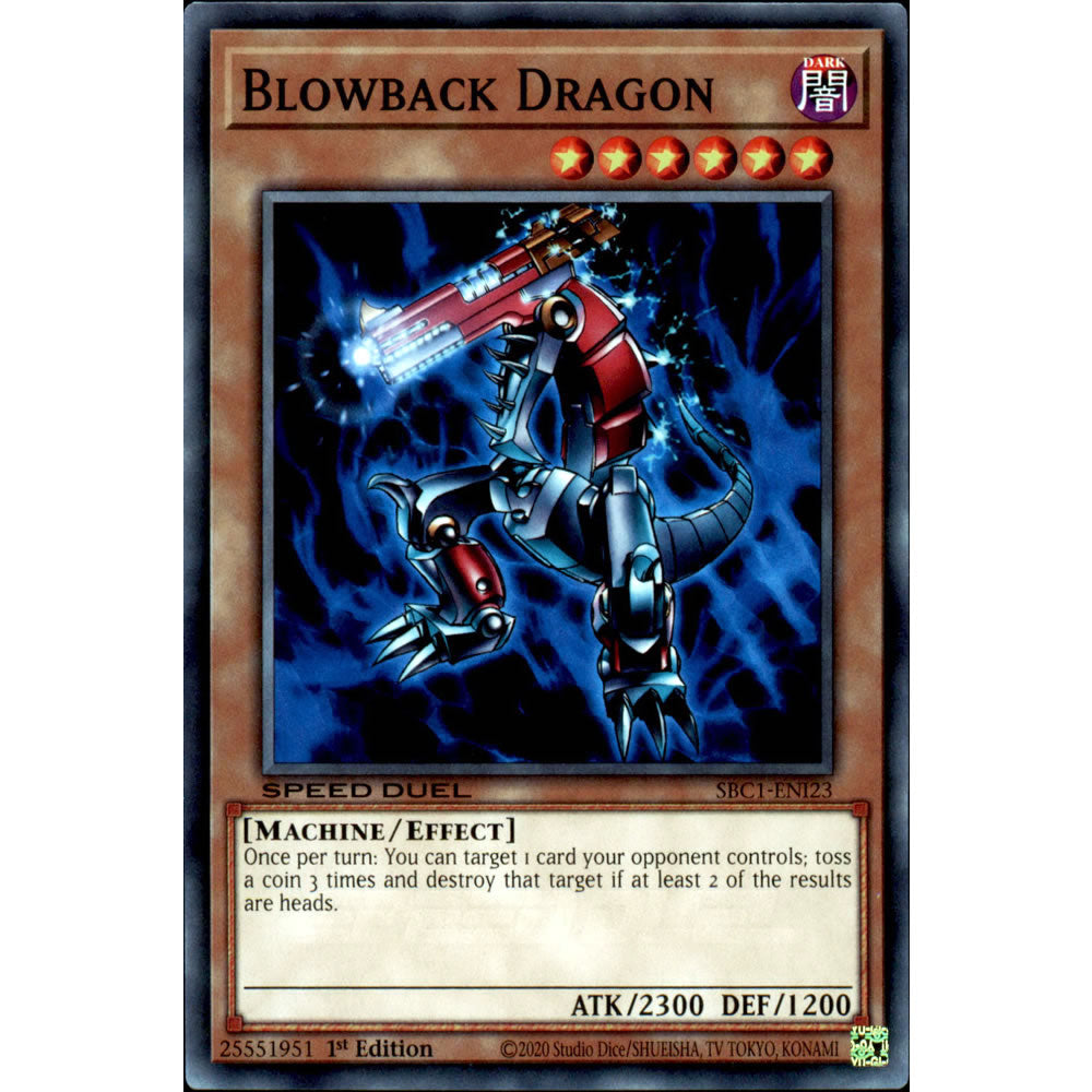 Blowback Dragon SBC1-ENI23 Yu-Gi-Oh! Card from the Speed Duel: Streets of Battle City Set