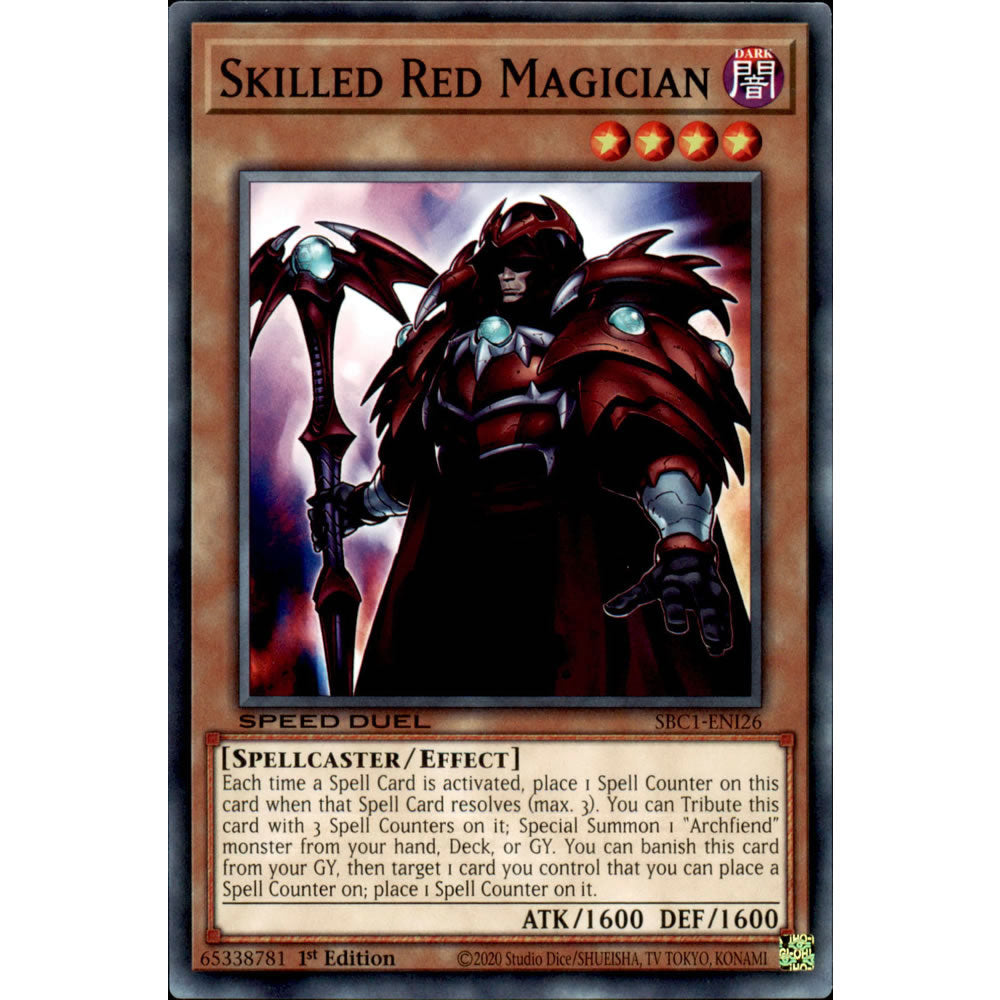 Skilled Red Magician SBC1-ENI26 Yu-Gi-Oh! Card from the Speed Duel: Streets of Battle City Set