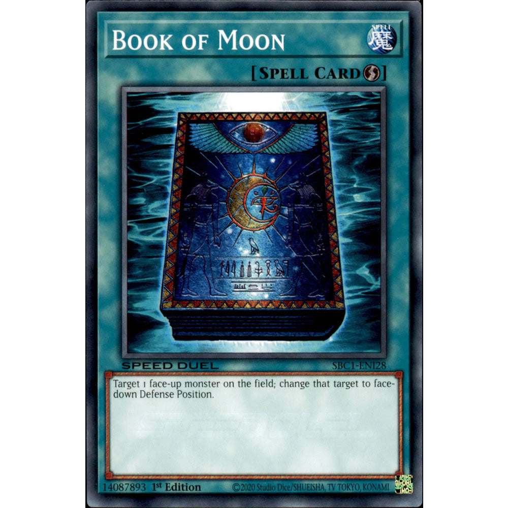 Book of Moon SBC1-ENI28 Yu-Gi-Oh! Card from the Speed Duel: Streets of Battle City Set