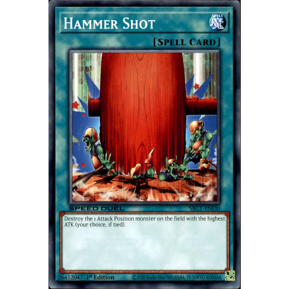 Hammer Shot SBC1-ENI30 Yu-Gi-Oh! Card from the Speed Duel: Streets of Battle City Set