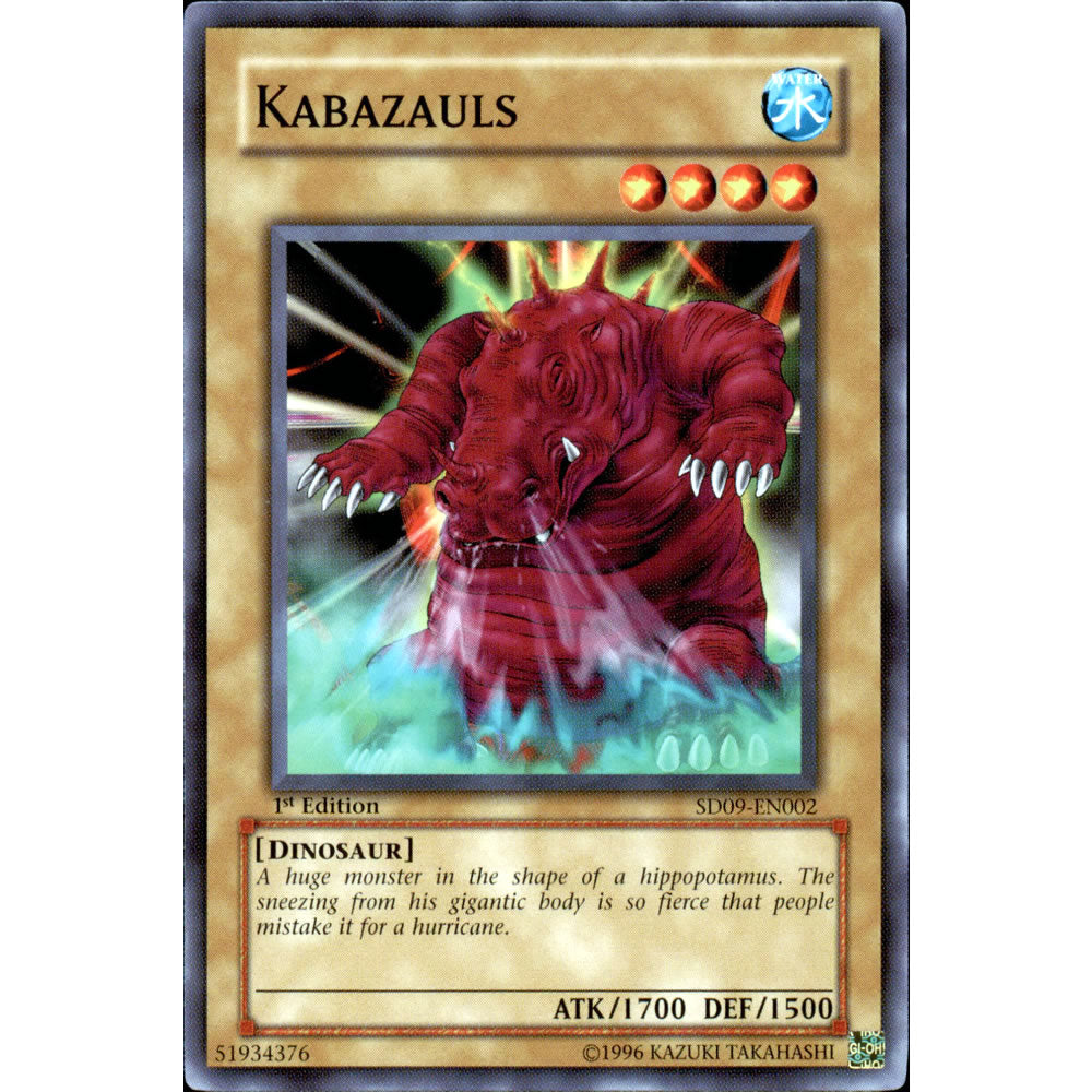 Kabazauls SD09-EN002 Yu-Gi-Oh! Card from the Dinosaur's Rage Set