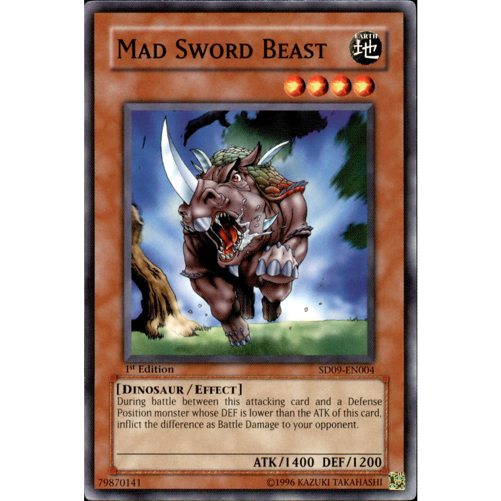 Mad Sword Beast SD09-EN004 Yu-Gi-Oh! Card from the Dinosaur's Rage Set