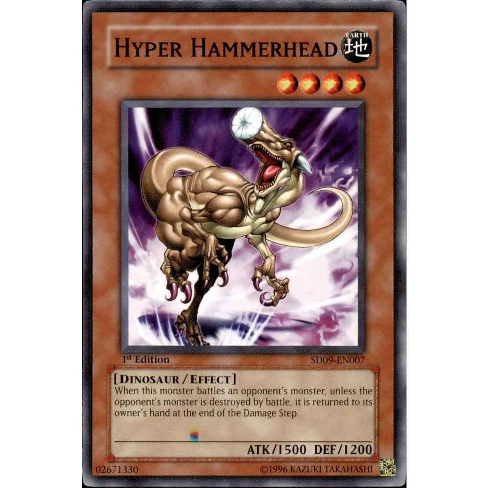 Hyper Hammerhead SD09-EN007 Yu-Gi-Oh! Card from the Dinosaur's Rage Set