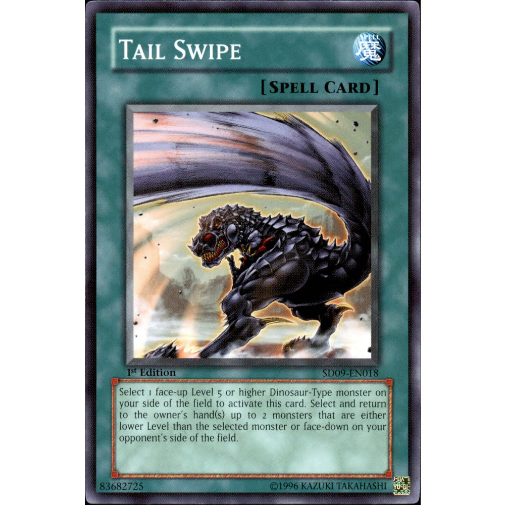 Tail Swipe SD09-EN018 Yu-Gi-Oh! Card from the Dinosaur's Rage Set