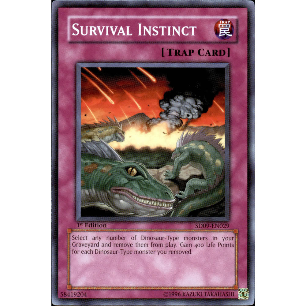 Survival Instinct SD09-EN029 Yu-Gi-Oh! Card from the Dinosaur's Rage Set
