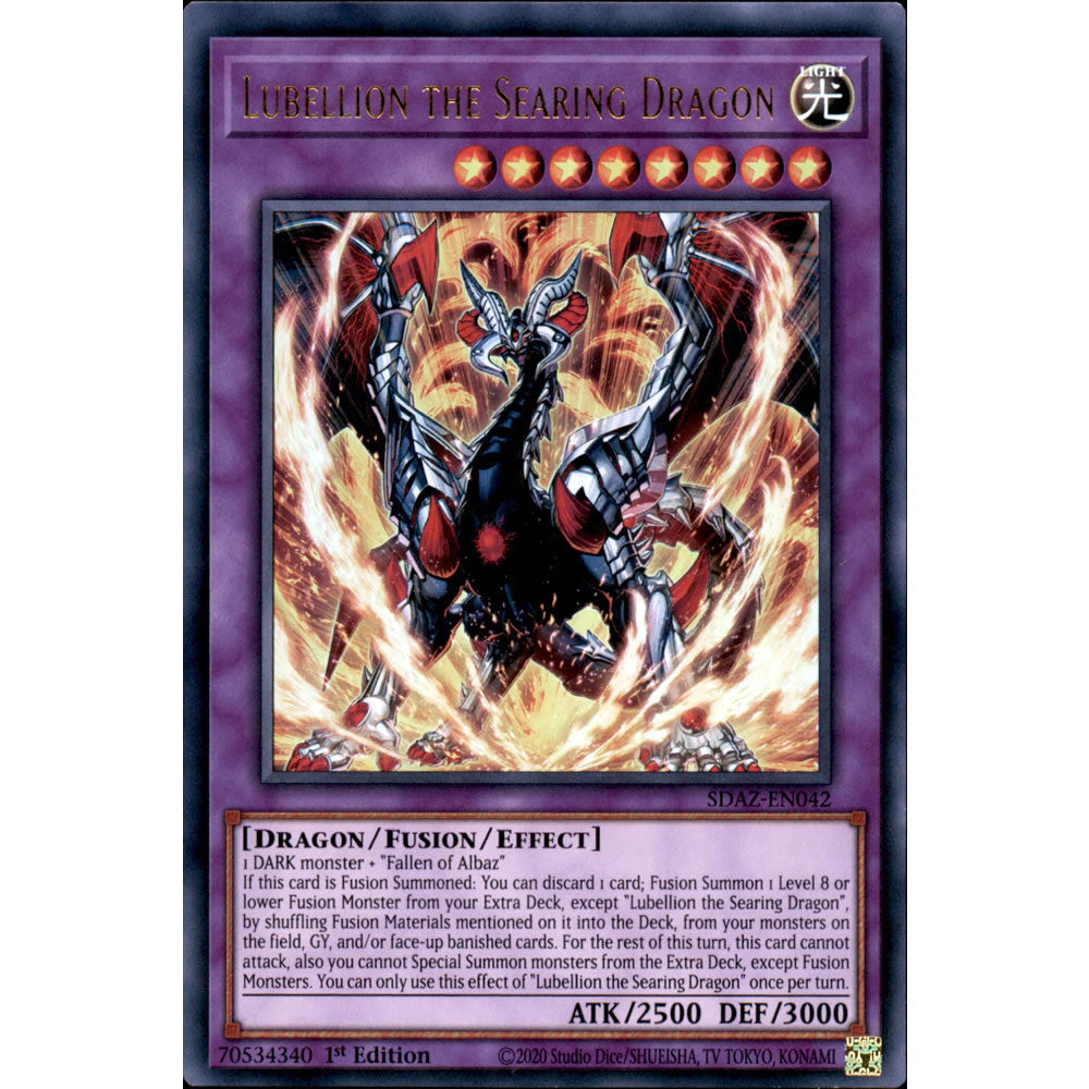 Lubellion the Searing Dragon SDAZ-EN042 Yu-Gi-Oh! Card from the Albaz Strike Set