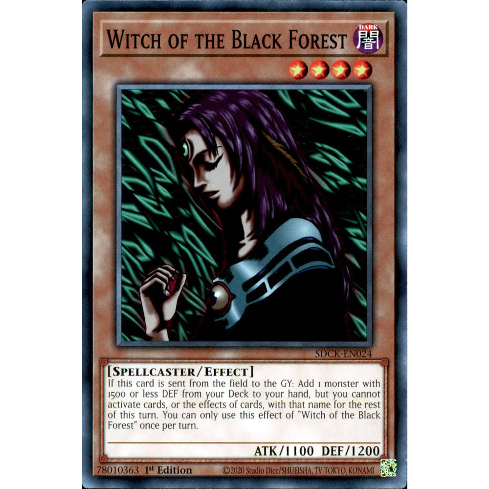 dark witch yugioh card Witch of the Black Forest SDCK-EN024 Yu-Gi-Oh! Card