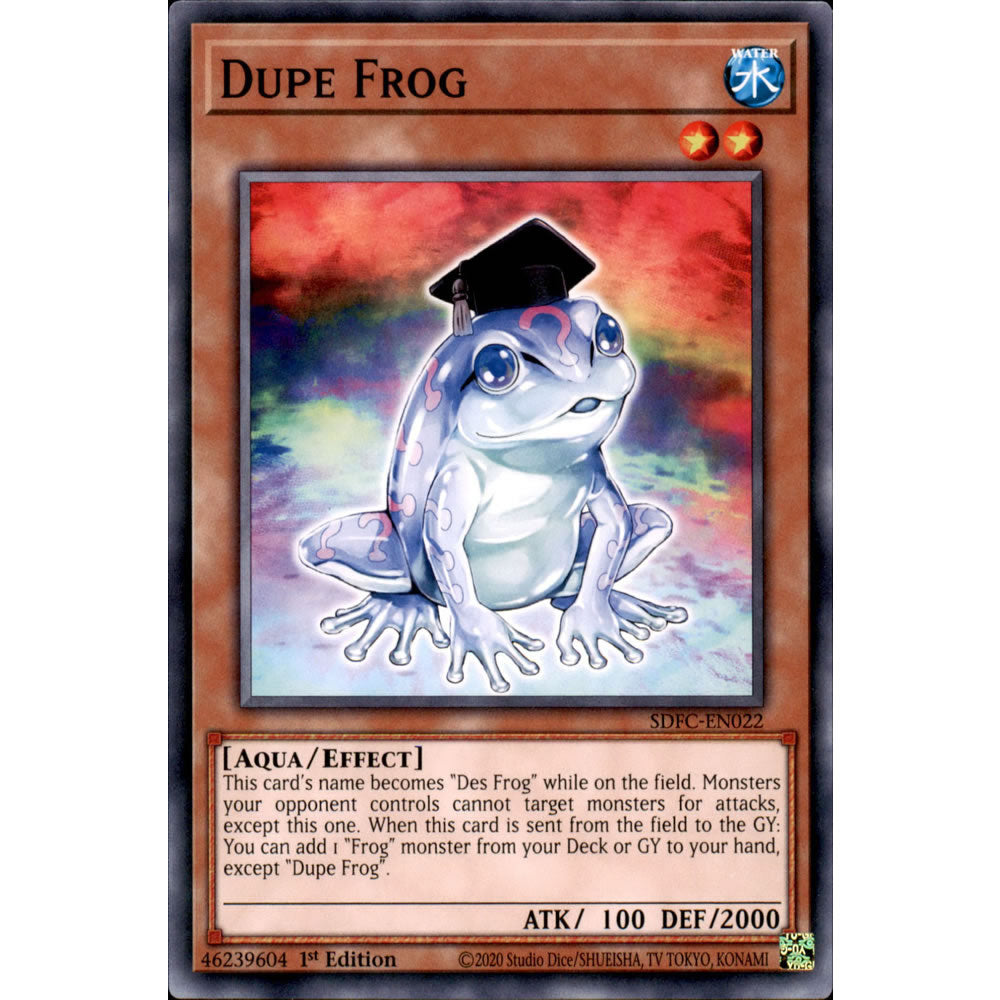 Dupe Frog SDFC-EN022 Yu-Gi-Oh! Card - Deckboosters Dupe Frog SDFC-EN022 Yu-Gi-Oh! Card - Deckboosters