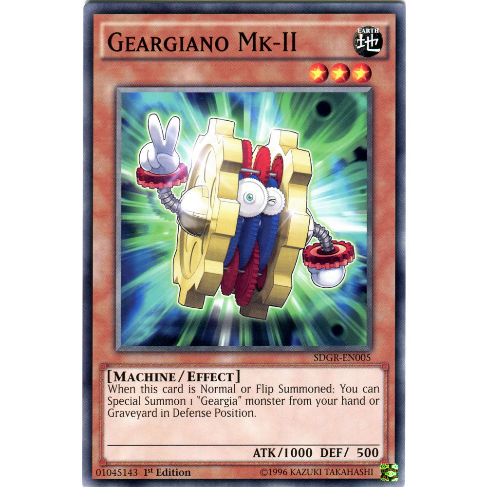 yugioh geargia cards Geargiano MK-II SDGR-EN005 Yu-Gi-Oh! Card
