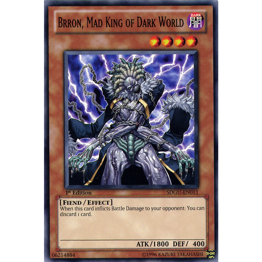 Brron, Mad King of Dark World SDGU-EN011 Yu-Gi-Oh! Card Brron, Mad King of Dark World SDGU-EN011 Yu-Gi-Oh! Card