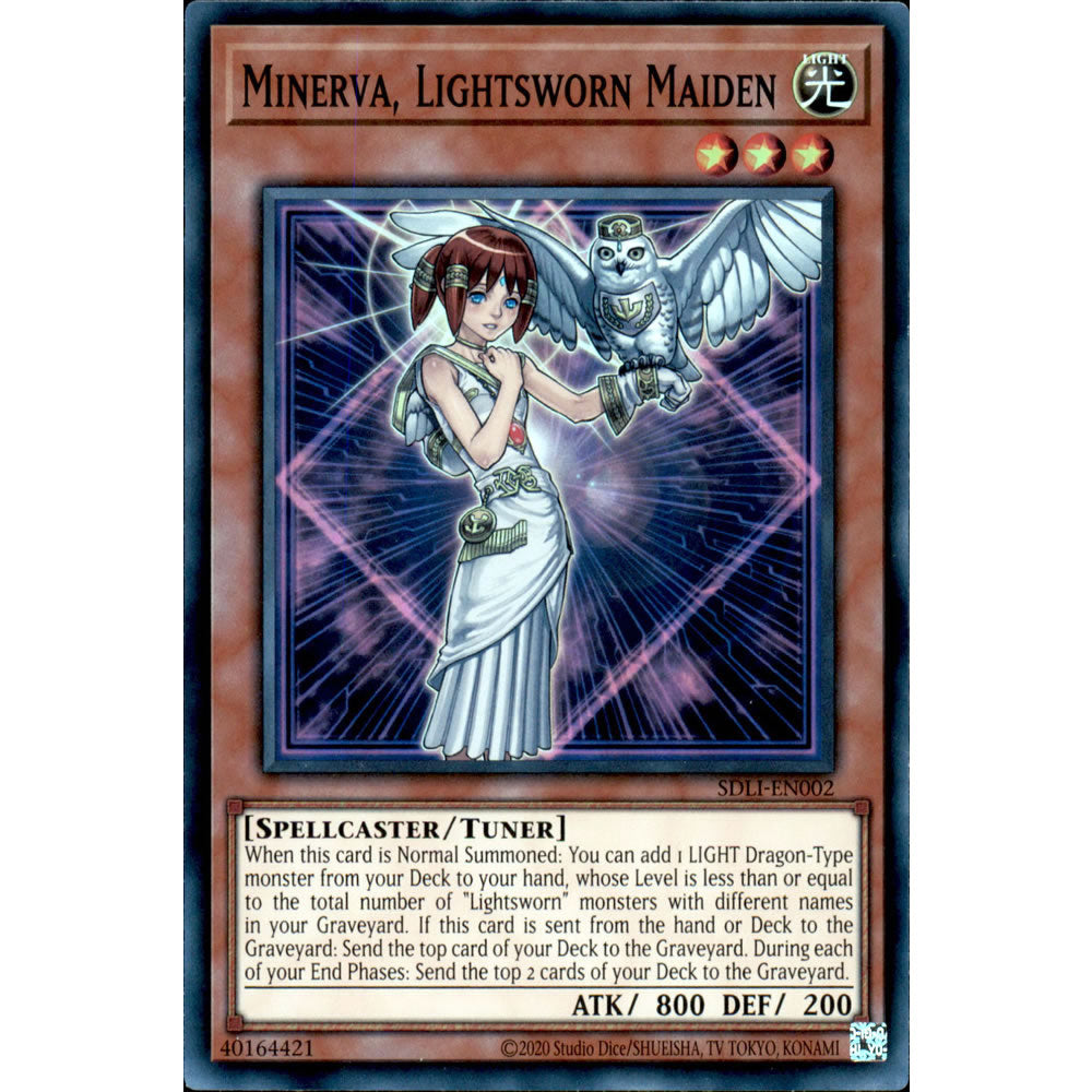 Minerva, Lightsworn Maiden SDLI-EN002 Yu-Gi-Oh! Card from the Realm of Light Set