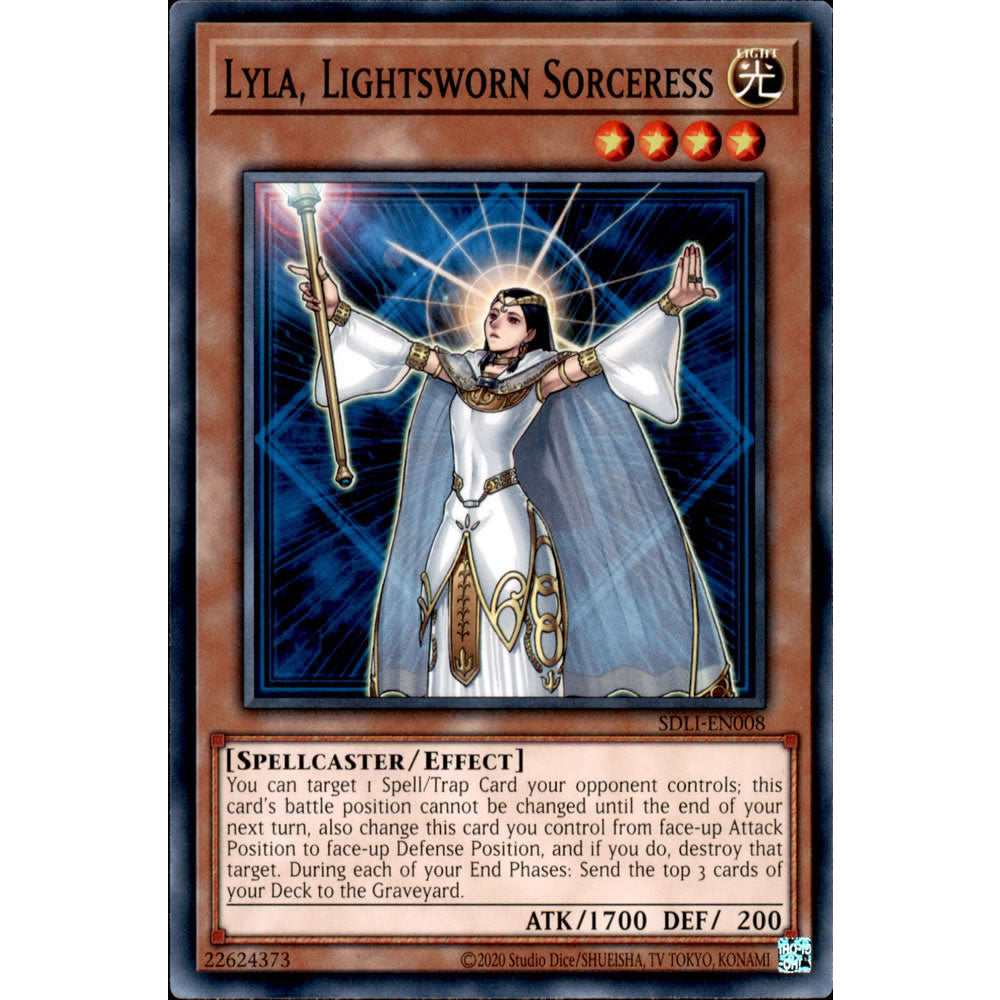 Lyla, Lightsworn Sorceress SDLI-EN008 Yu-Gi-Oh! Card from the Realm of Light Set