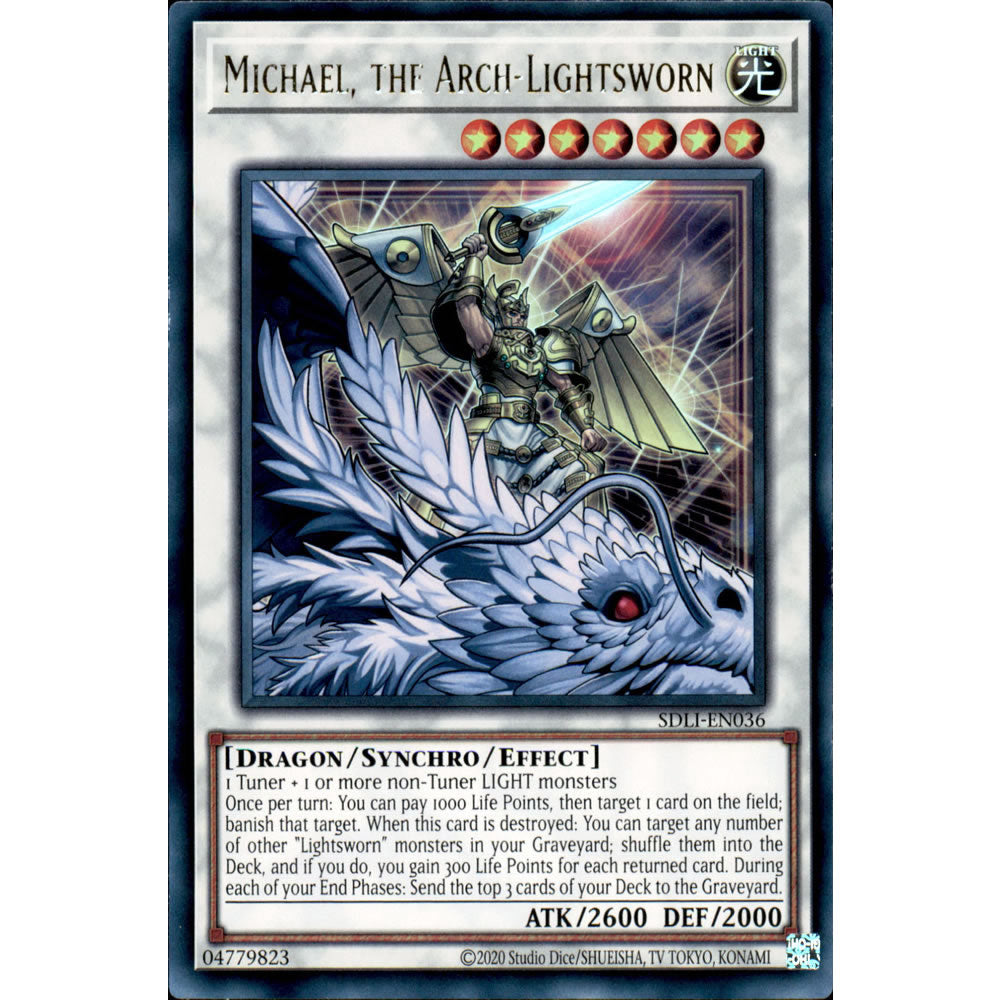 Michael, the Arch-Lightsworn SDLI-EN036 Yu-Gi-Oh! Card from the Realm of Light Set