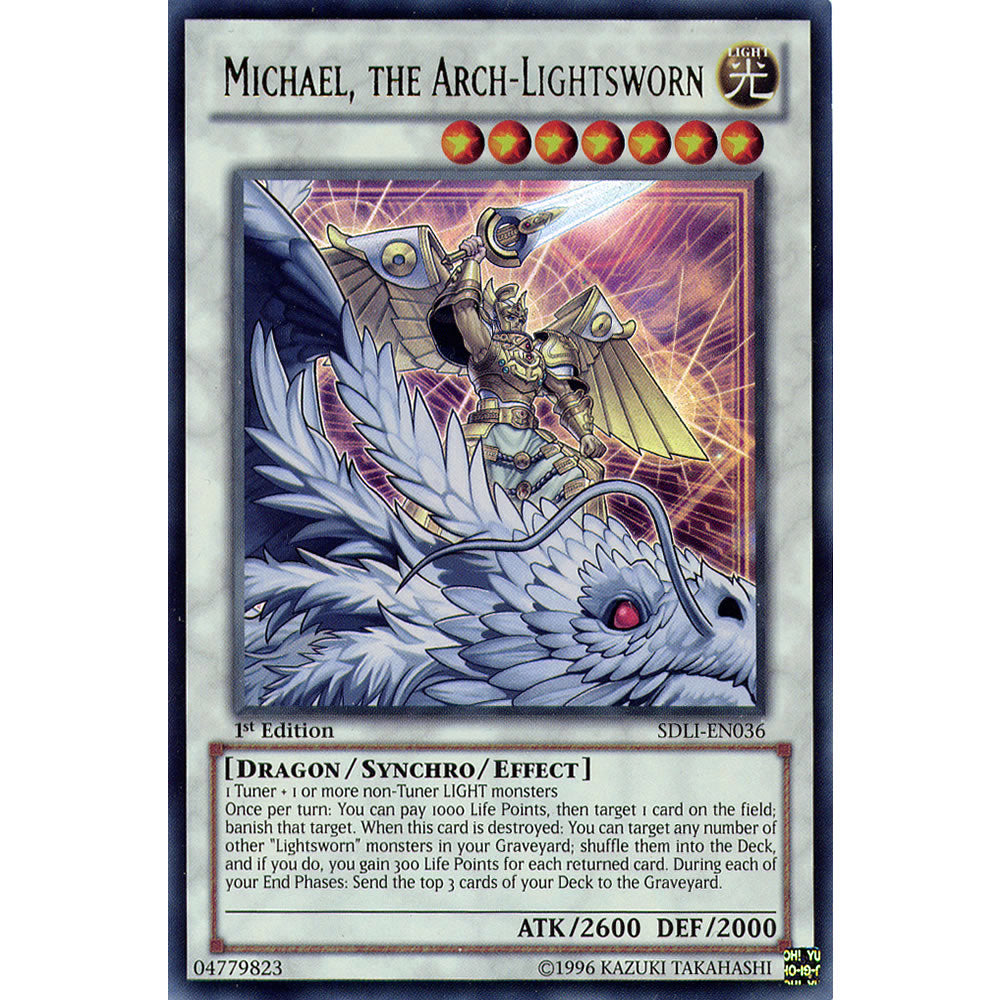 Michael, the Arch-Lightsworn SDLI-EN036 Yu-Gi-Oh! Card from the Realm of Light Set