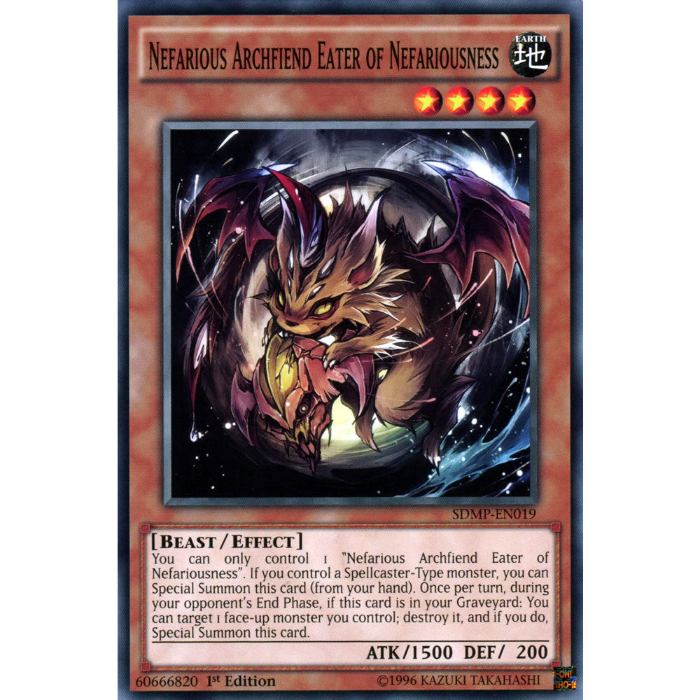 Nefarious Archfiend Eater of Nefariousness SDMP-EN019 Yu-Gi-Oh! Card from the Master of Pendulum Set