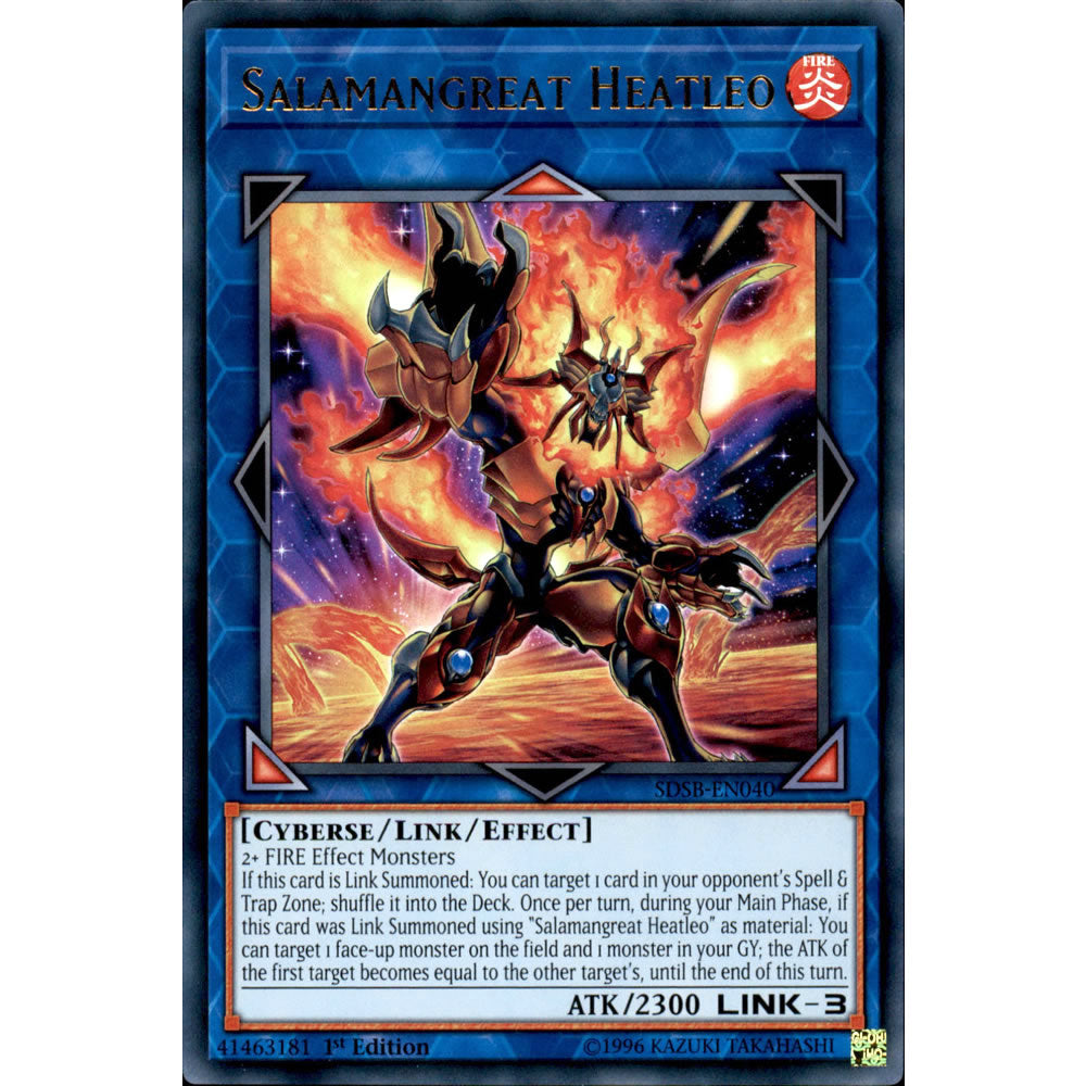Salamangreat Heatleo (Alternate Artwork) SDSB-EN040 Yu-Gi-Oh! Card from the Soulburner Set