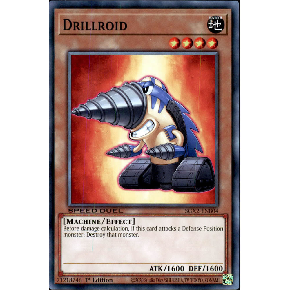 Drillroid SGX2-ENB04 Yu-Gi-Oh! Card from the Speed Duel GX: Midterm Paradox Set