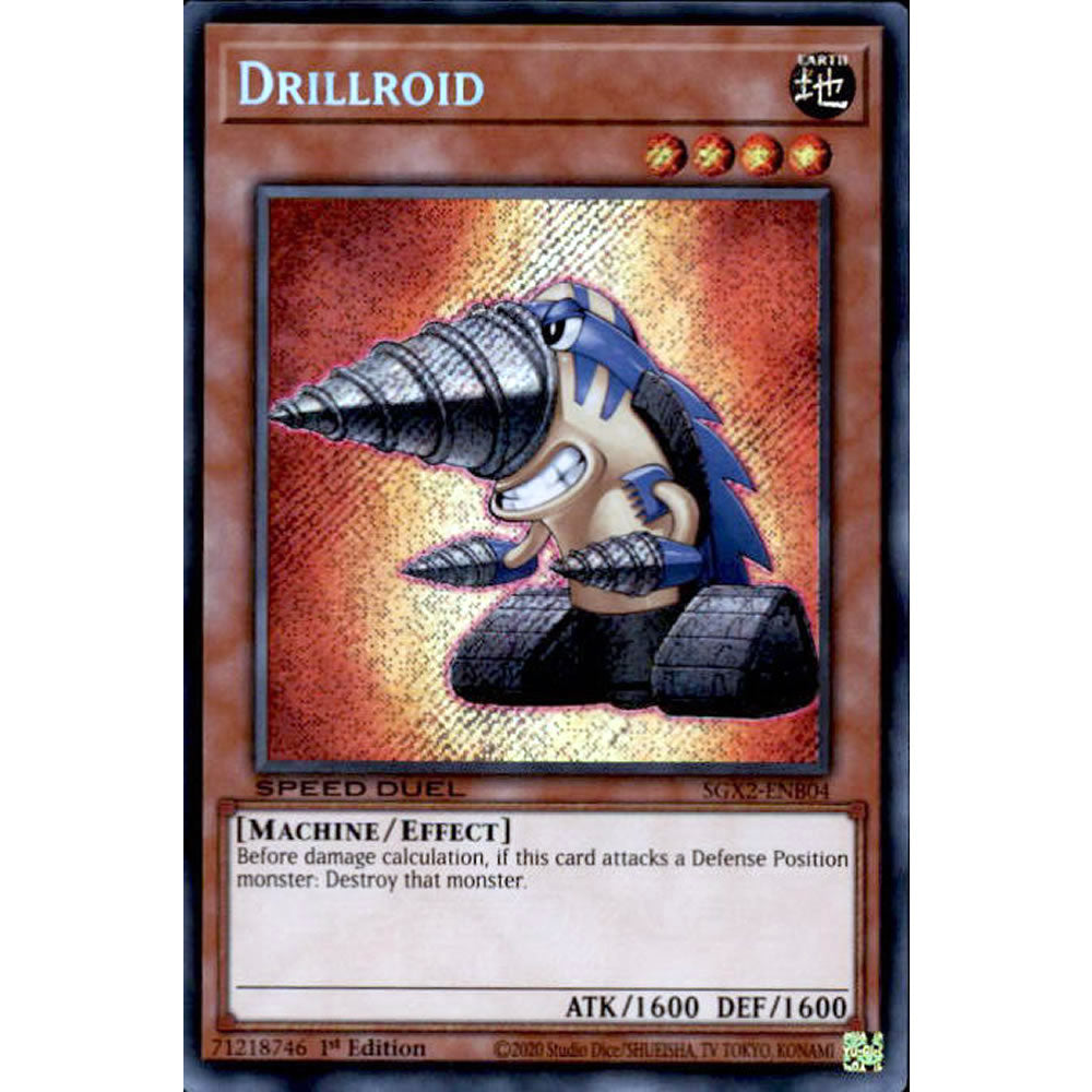 Drillroid SGX2-ENB04 Yu-Gi-Oh! Card from the Speed Duel GX: Midterm Paradox Set