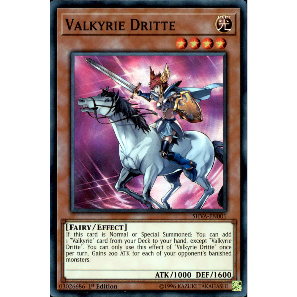 Valkyrie Dritte SHVA-EN001 Yu-Gi-Oh! Card from the Shadows in Valhalla Set
