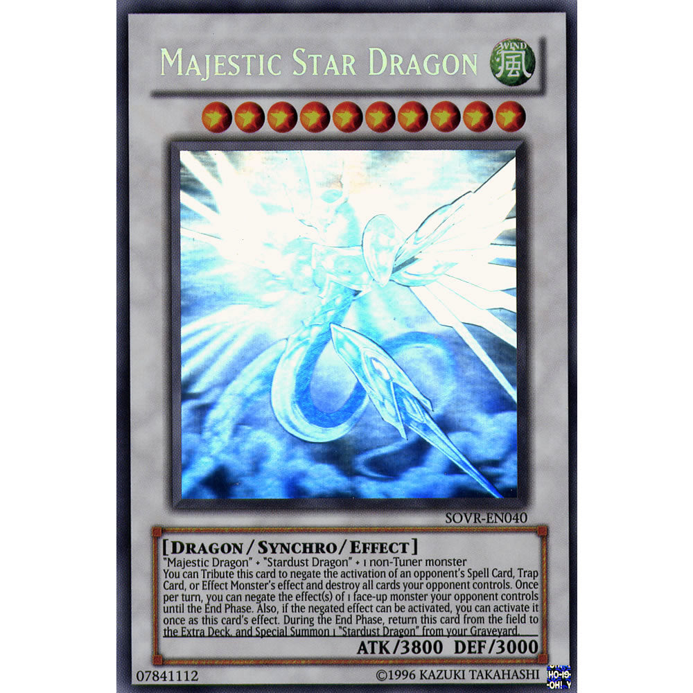 Majestic Star Dragon SOVR-EN040 Yu-Gi-Oh! Card from the Stardust Overdrive Set