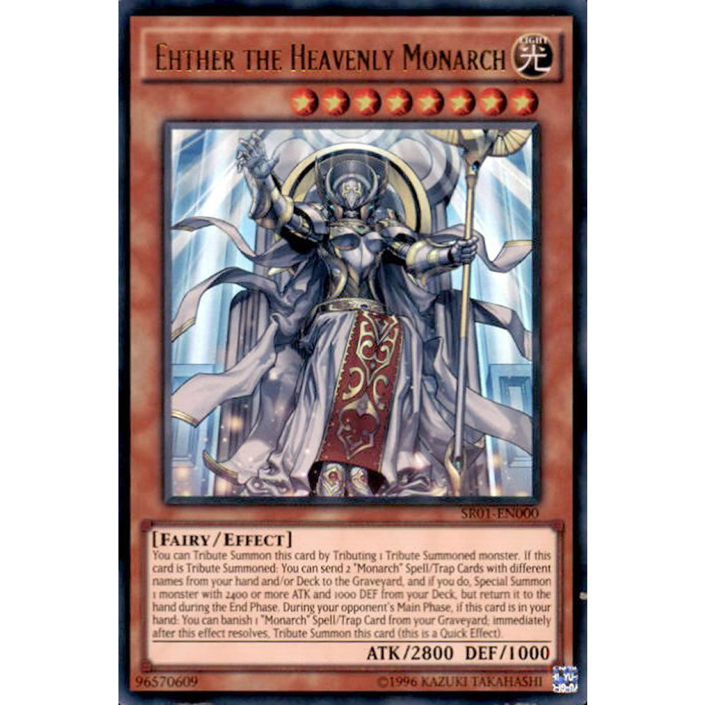 Ehther the Heavenly Monarch SR01-EN000 Yu-Gi-Oh! Card from the Emperor of Darkness Set