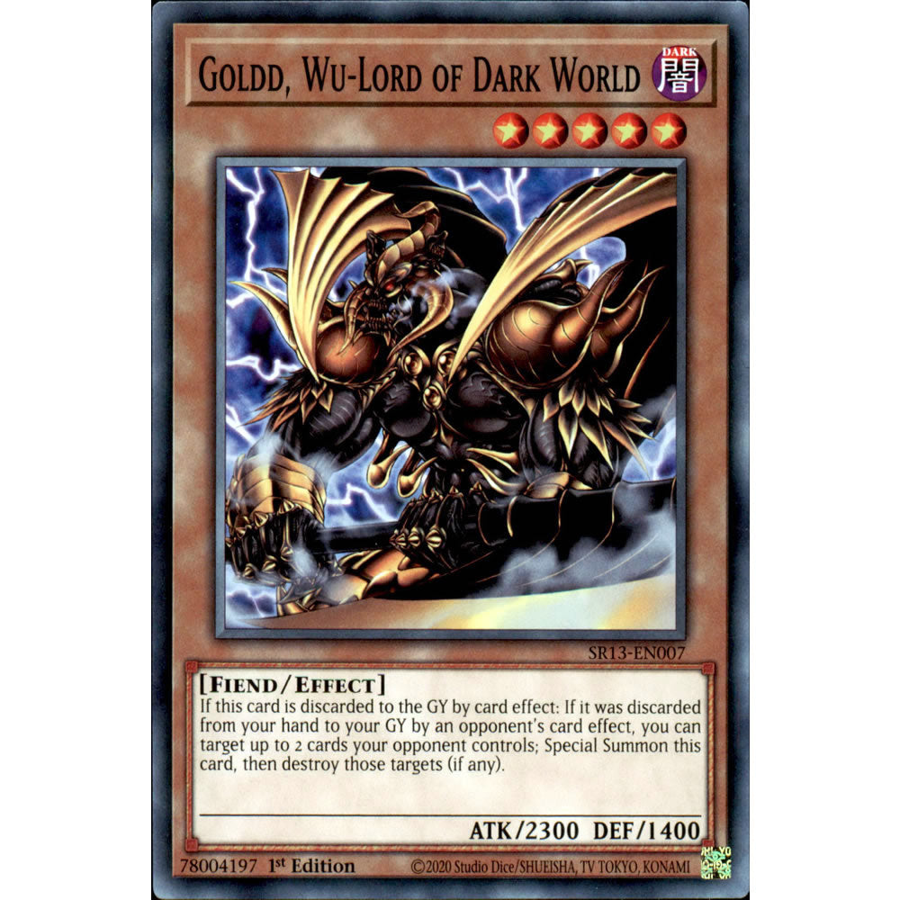 Goldd, Wu-Lord of Dark World SR13-EN007 Yu-Gi-Oh! Card from the Dark World Set